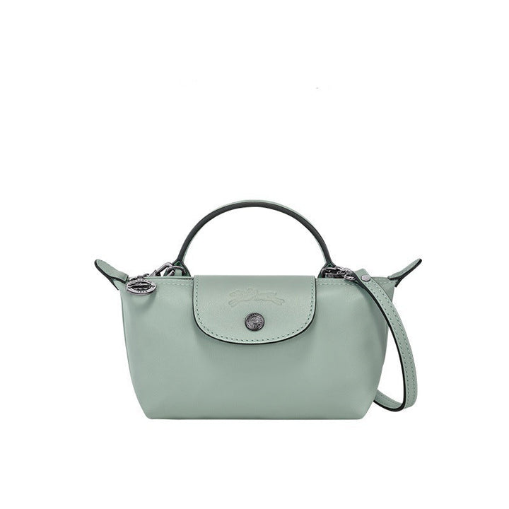 Mini Sac à Main en Cuir – Bleu Clair