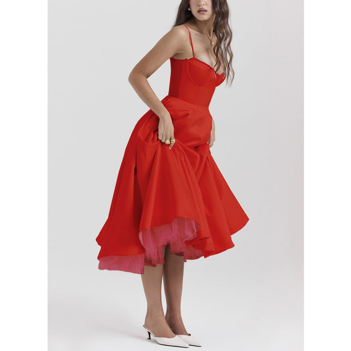 YLIANA | Robe Midi d'Été Romantique