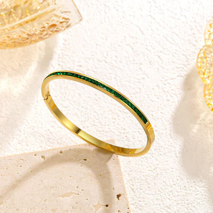 Bracelet vert doré