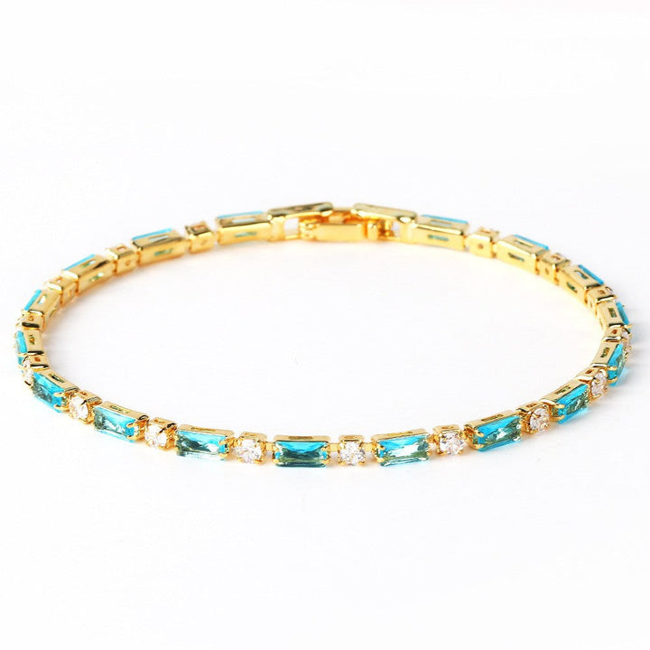 Bracelet élégant en turquoise naturel et or