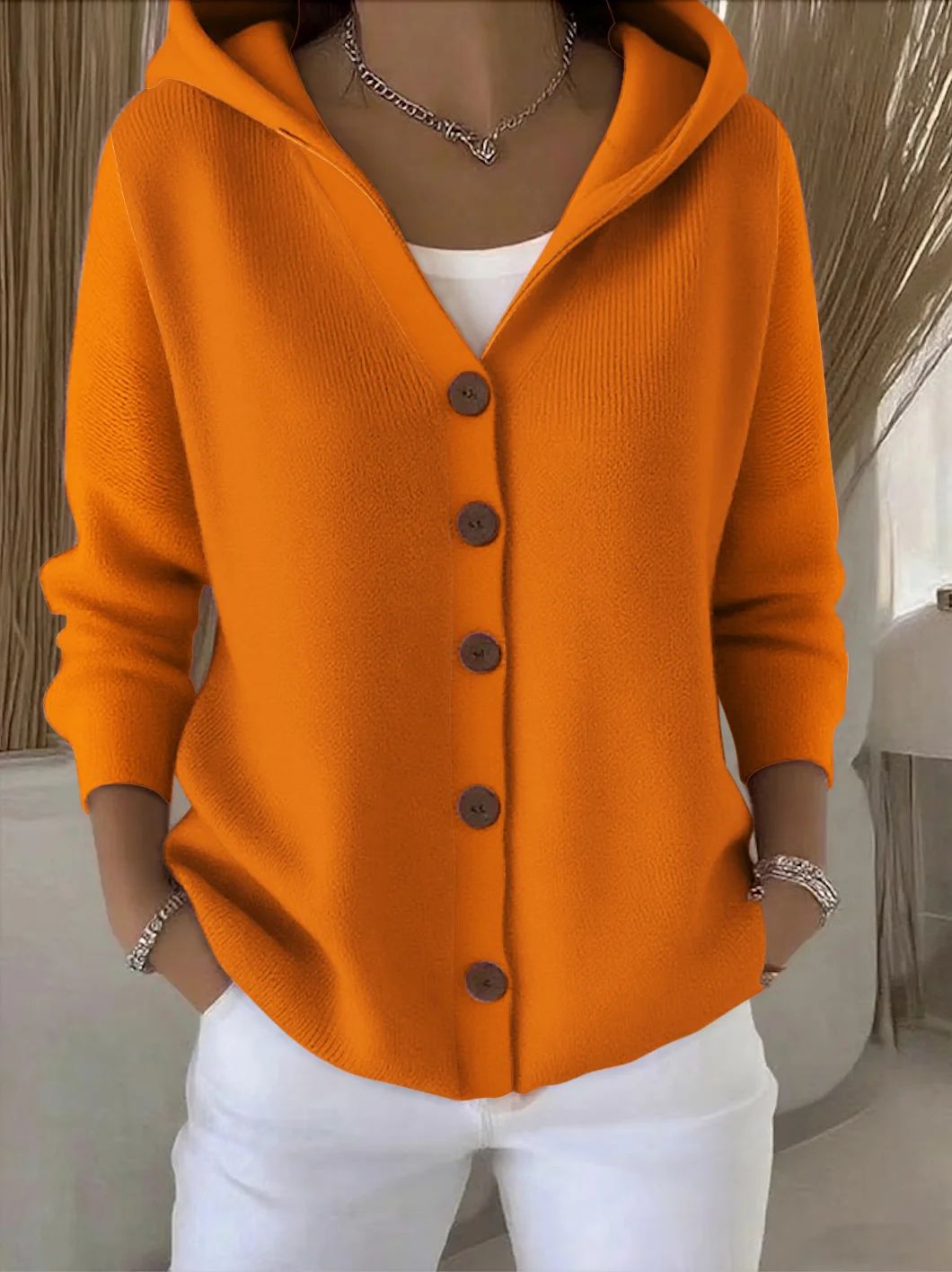 Zoé | Cardigan en Maille avec Capuche
