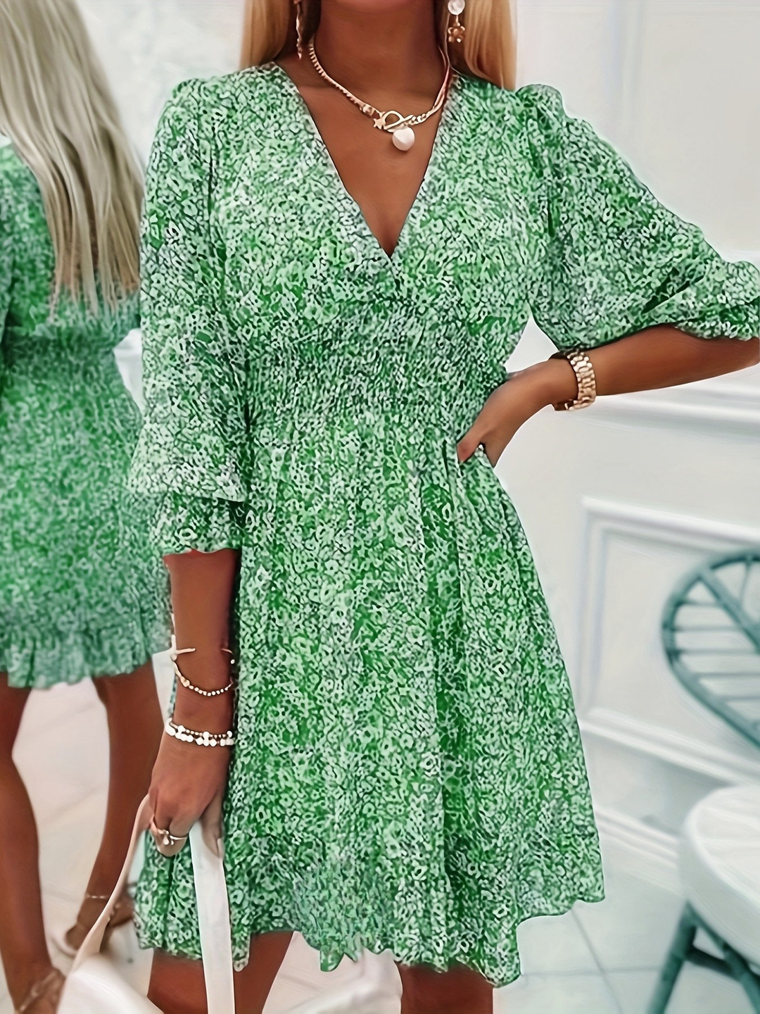 Nissia™ | Robe Mini à Rayures Florales