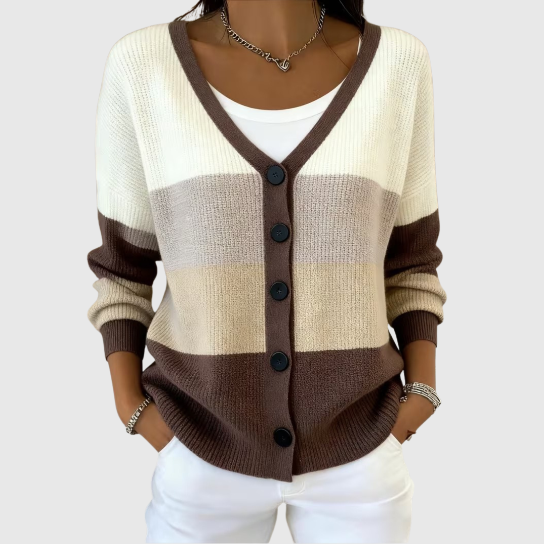 Pull Cardigan avec Tricot Confortable et Boutons