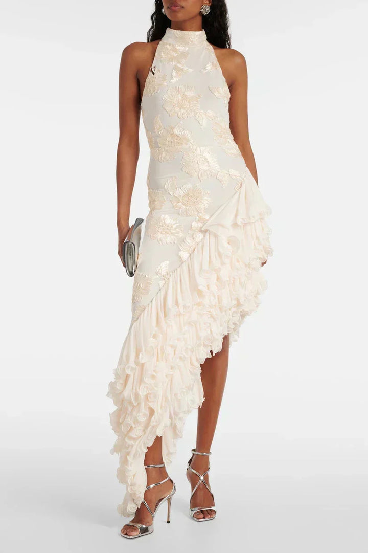 Karen - Robe maxi avec des applications florales