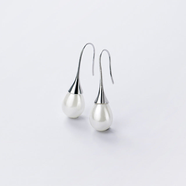 Boucles d'oreilles goutte avec perles