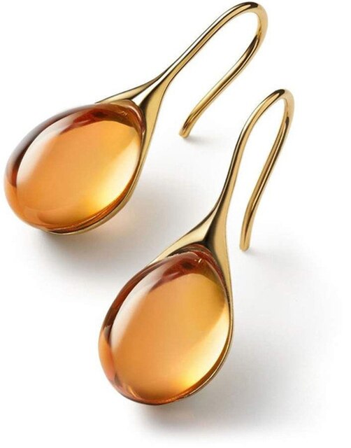 Boucles d'oreilles pendantes chiques avec cristaux