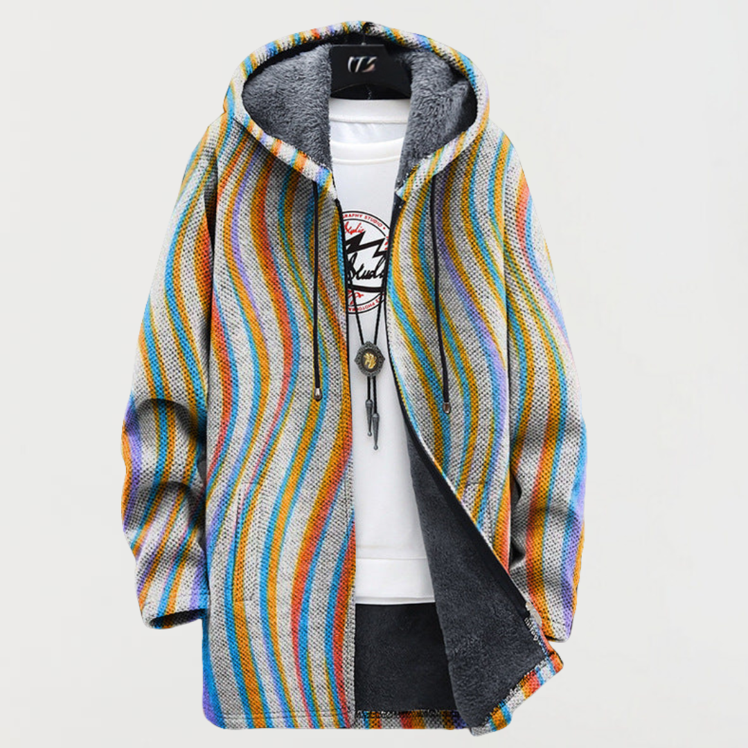 Veste à rayures ondulées