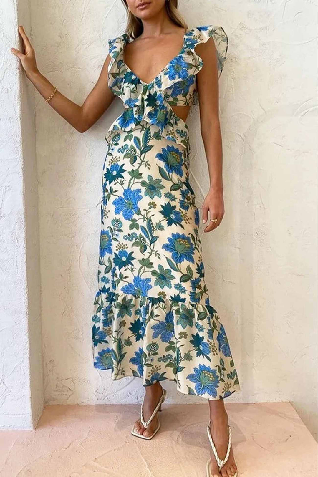 Yafit™ | Robe Fleurie avec Volants