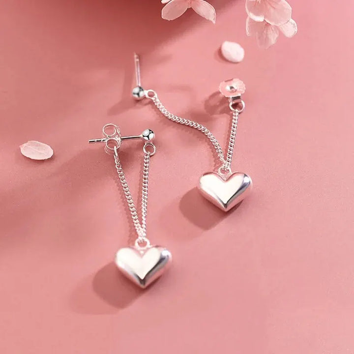 Boucles d'Oreilles en Forme de Cœur Géométrique