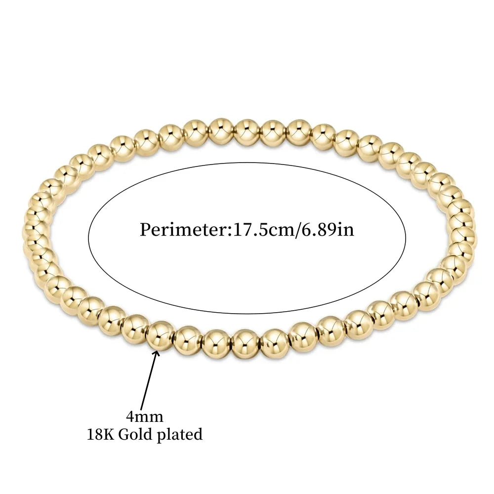 Bracelet en Perles de Turquoise en Or 18K Chic