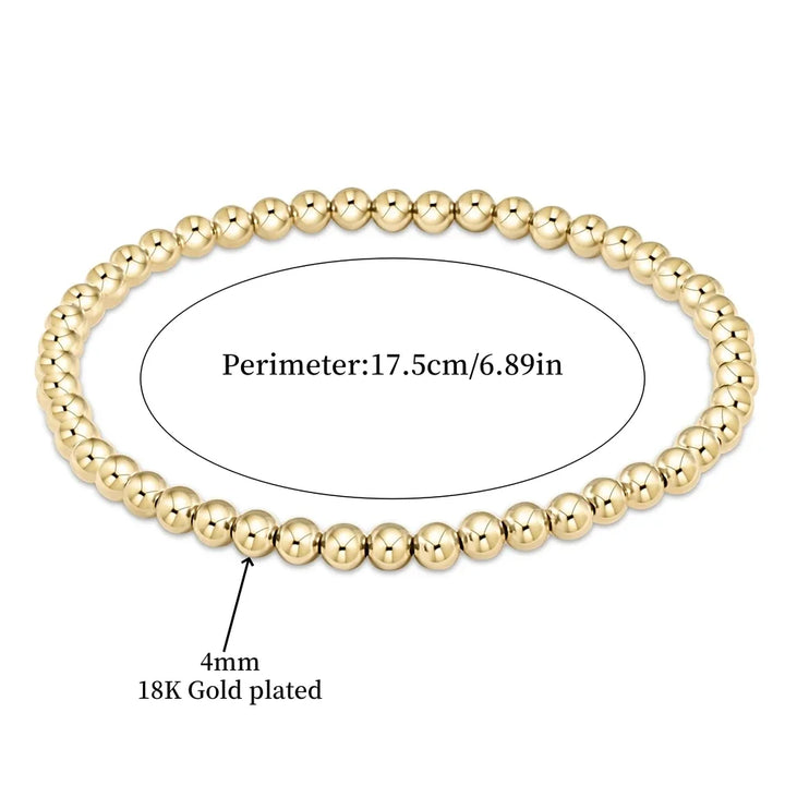 Bracelet en Perles de Turquoise en Or 18K Chic