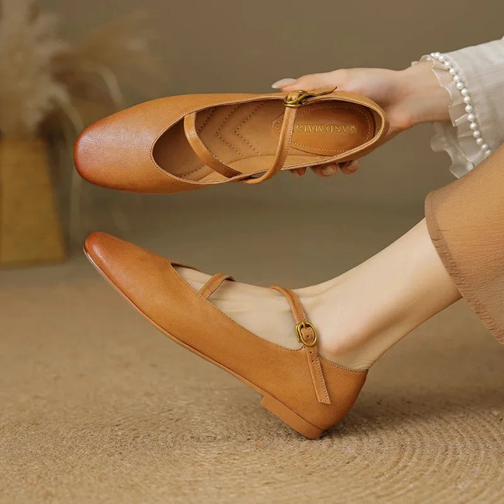Anitta Leather Ballerina Flats