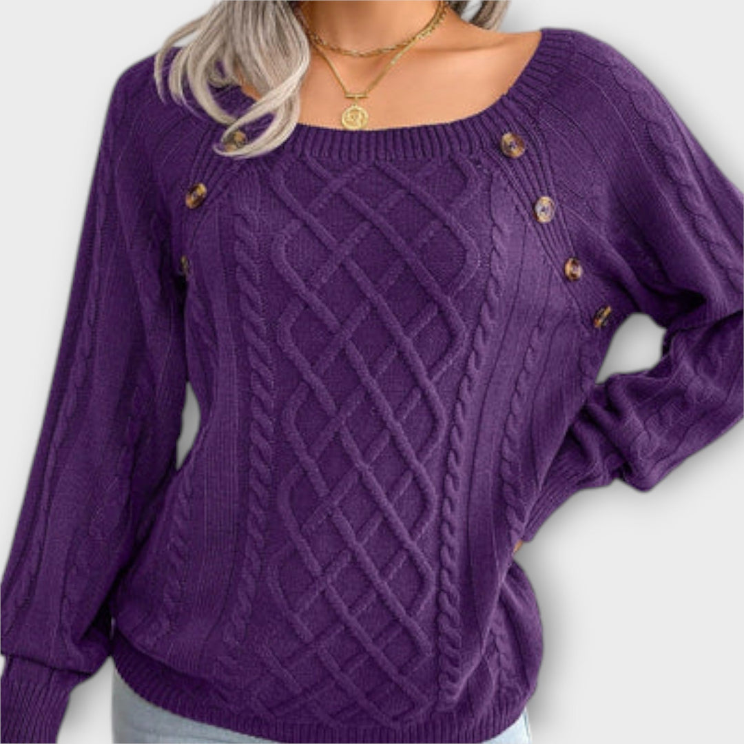 Malia - Pull tricoté avec des boutons