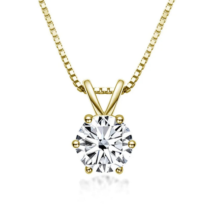 Collier Solitaire Élégant avec Moissanite
