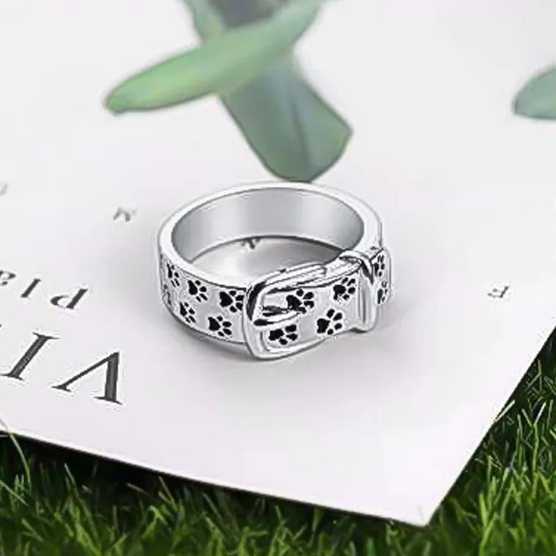Bague Collier Inspirée des Chiens, Mignonne et Élégante