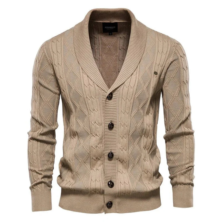 Waldemar | Cardigan pour hommes avec patte de boutonnage