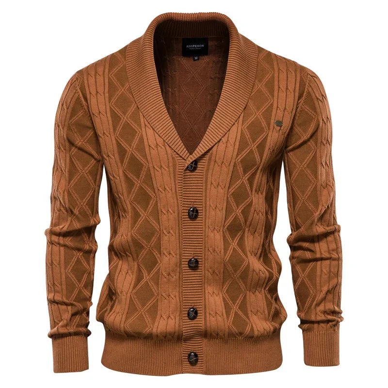 Waldemar | Cardigan pour hommes avec patte de boutonnage