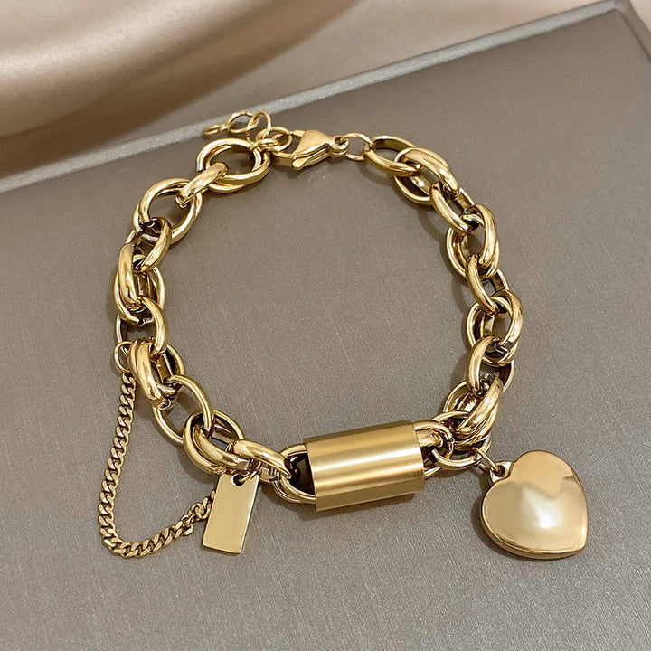 Bracelet Charme Cœur Doré