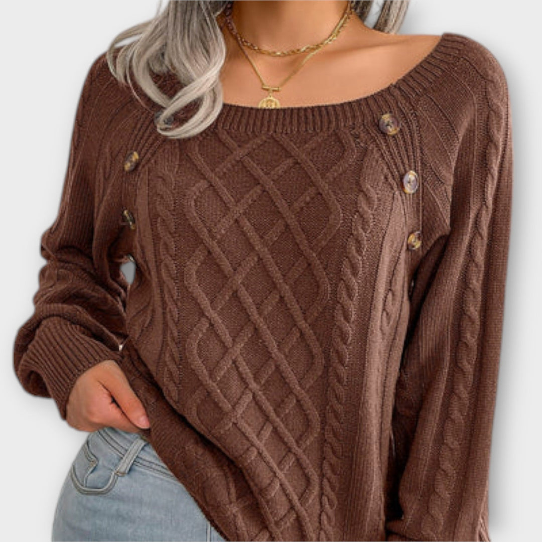 Malia - Pull tricoté avec des boutons