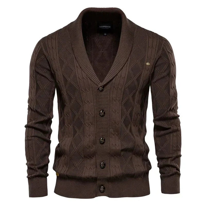 Waldemar | Cardigan pour hommes avec patte de boutonnage