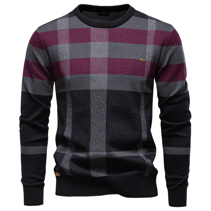 Rosenfeld | Pull en tricot pour hommes avec design en losanges