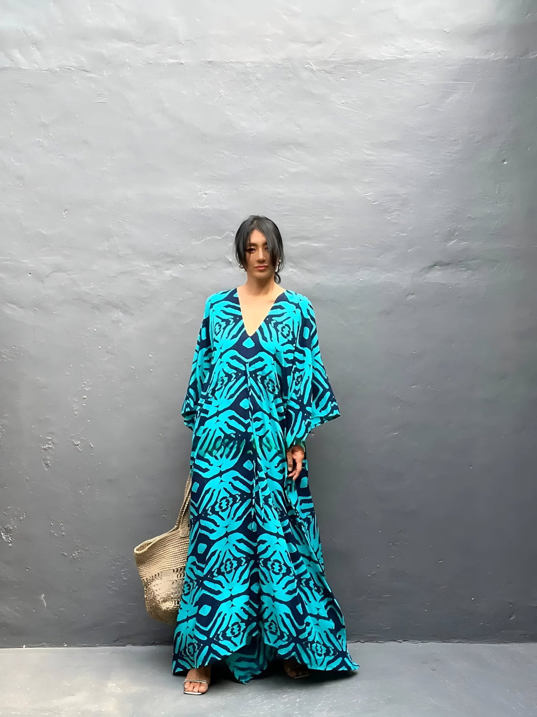 Nayla™ | Kaftan en coton avec col en V