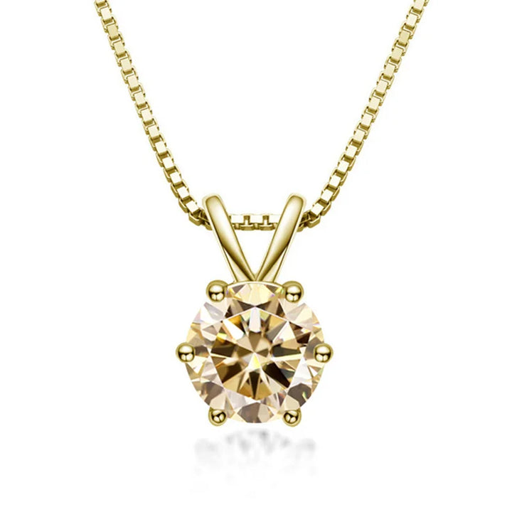 Collier Solitaire Élégant avec Moissanite