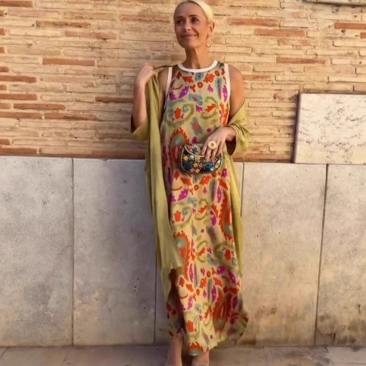 Martha | Robe fluide avec châle