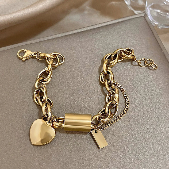 Bracelet Charme Cœur Doré