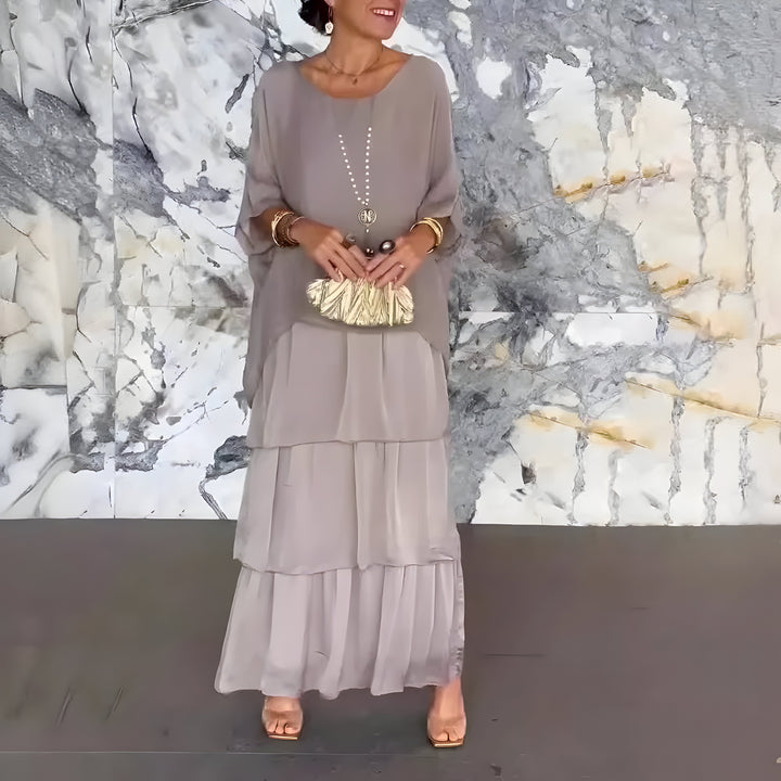 Monique™ | Robe en Chiffon avec Jupe en Tulle