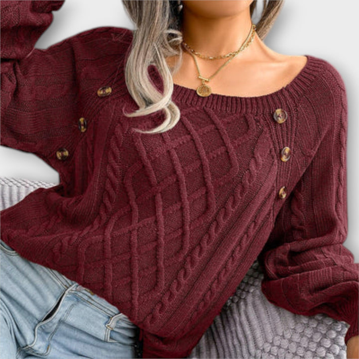 Malia - Pull tricoté avec des boutons