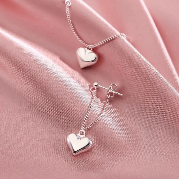 Boucles d'Oreilles en Forme de Cœur Géométrique