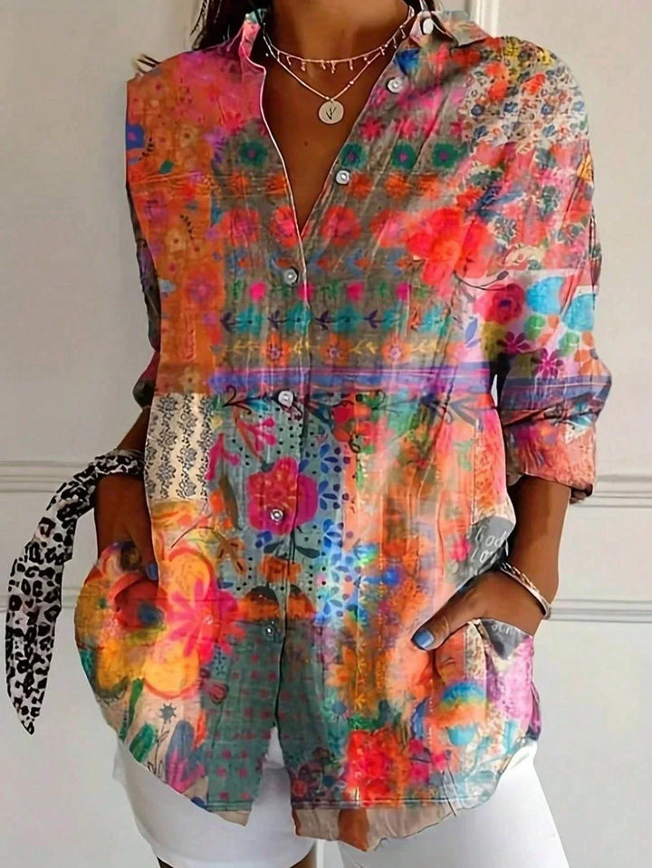 Astrid | Blouse à motifs colorés