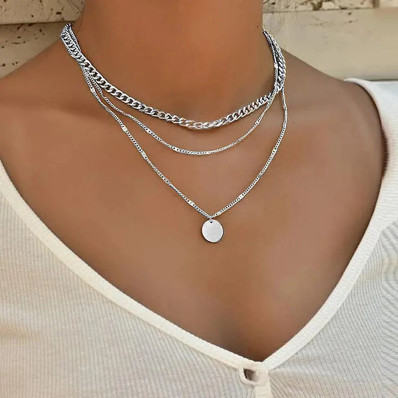 Collier Élégant en Or et Argent