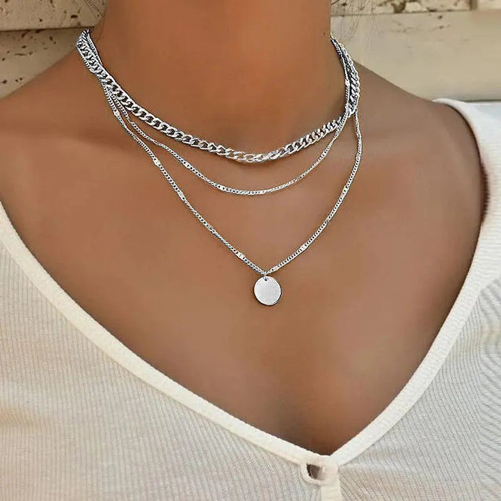 Collier Élégant en Or et Argent