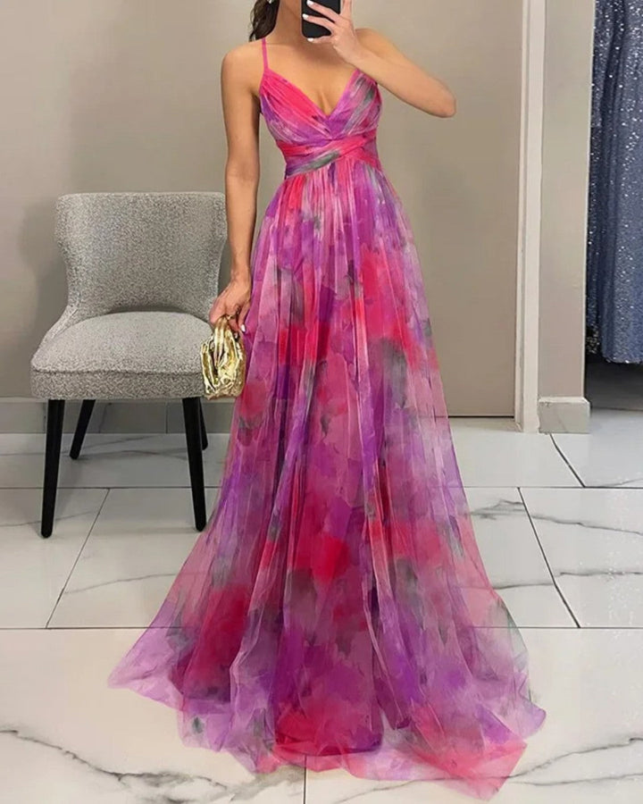 Claudia|™ Robe longue enchanteur avec imprimé floral
