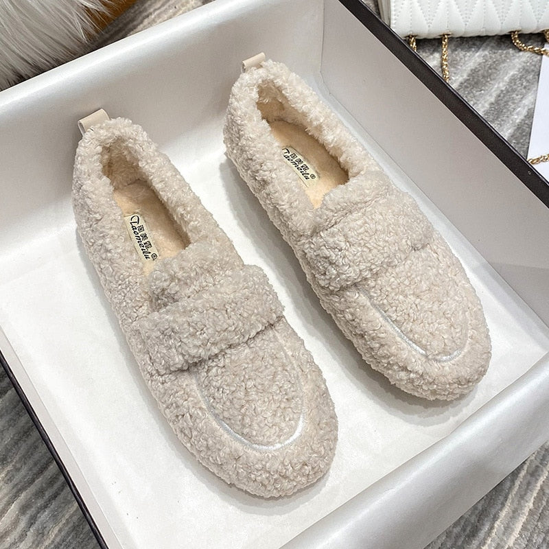 Arielle Plush Moccasins with Non-Slip Sole