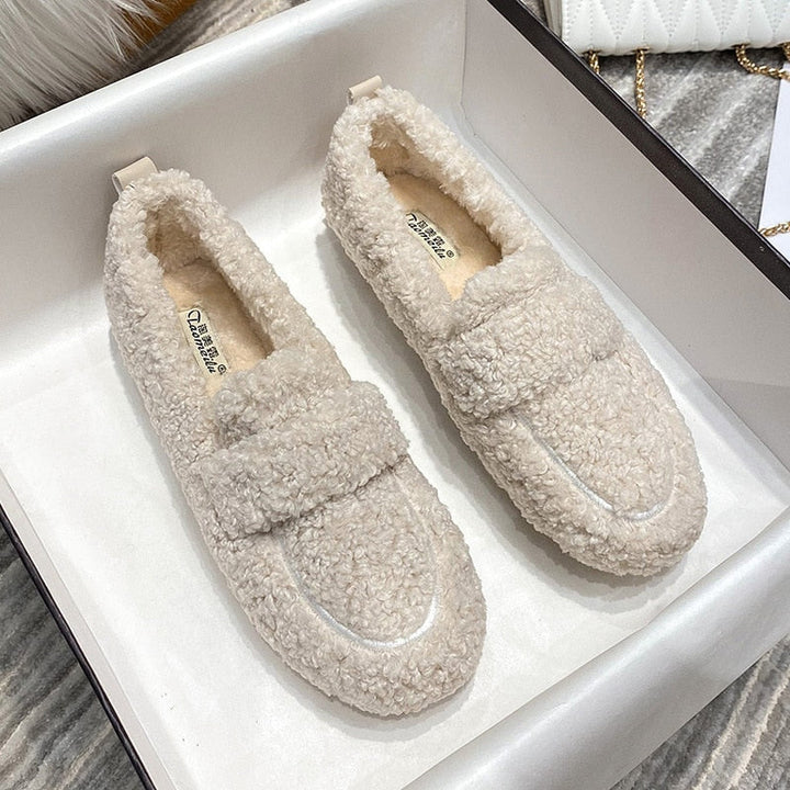 Arielle Plush Moccasins with Non-Slip Sole