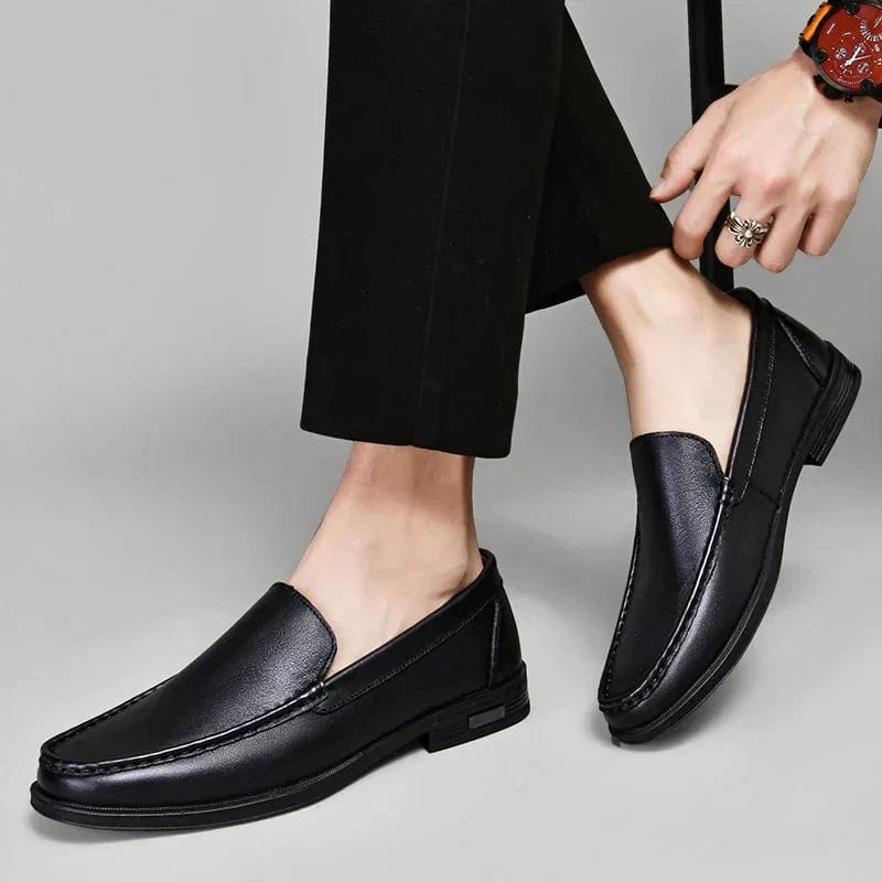 Victor - Élégants Mocassins en Cuir