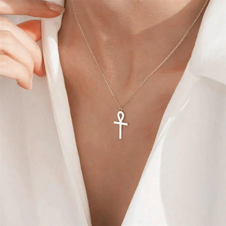 Collier avec Pendentif Ankh en Or