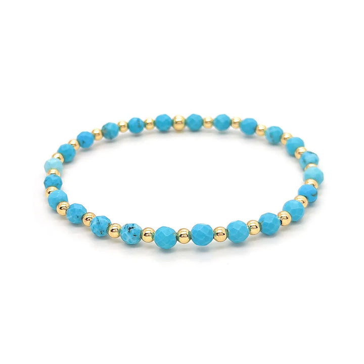 Bracelet en perles de croix vintage en turquoise
