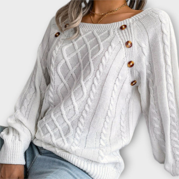 Malia - Pull tricoté avec des boutons