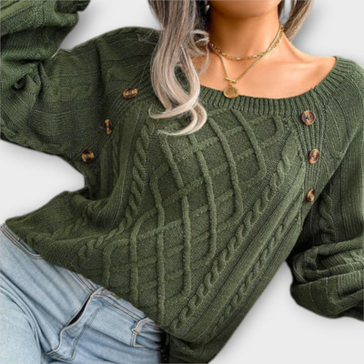 Malia - Pull tricoté avec des boutons