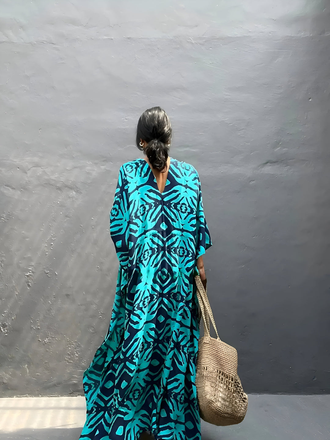 Nayla™ | Kaftan en coton avec col en V