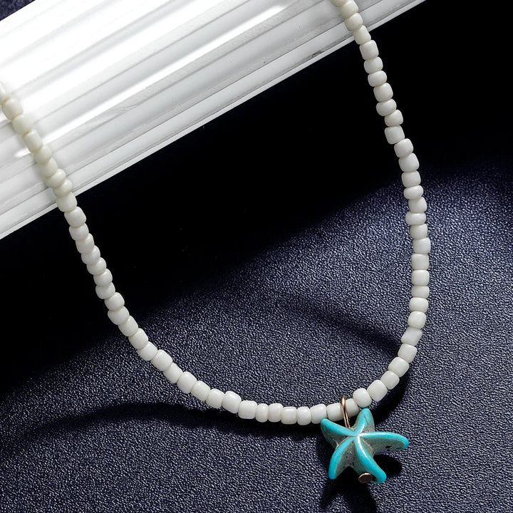 Collier Étoile de Mer Turquoise Bohème Chic