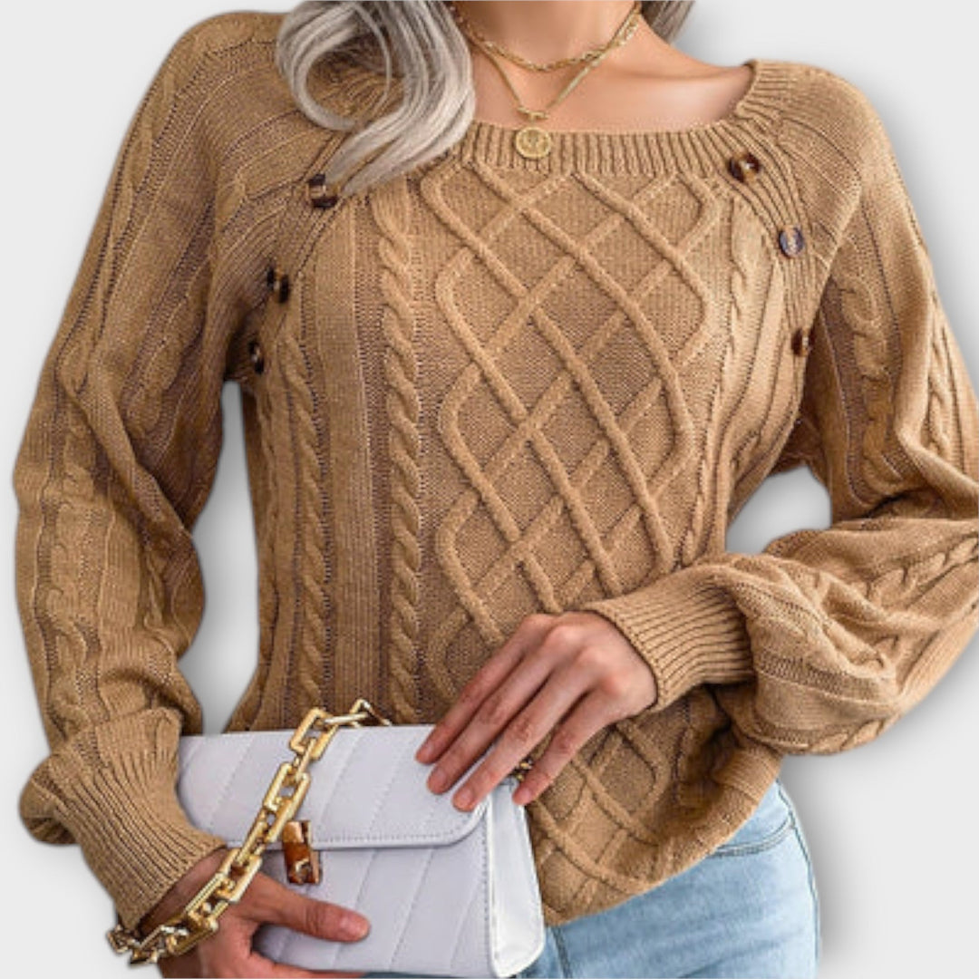Malia - Pull tricoté avec des boutons