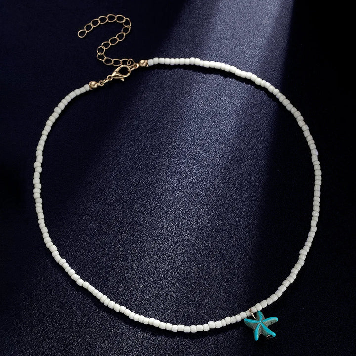 Collier Étoile de Mer Turquoise Bohème Chic