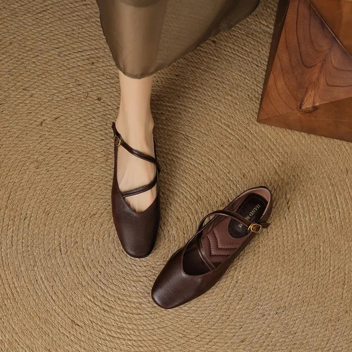 Anitta Leather Ballerina Flats