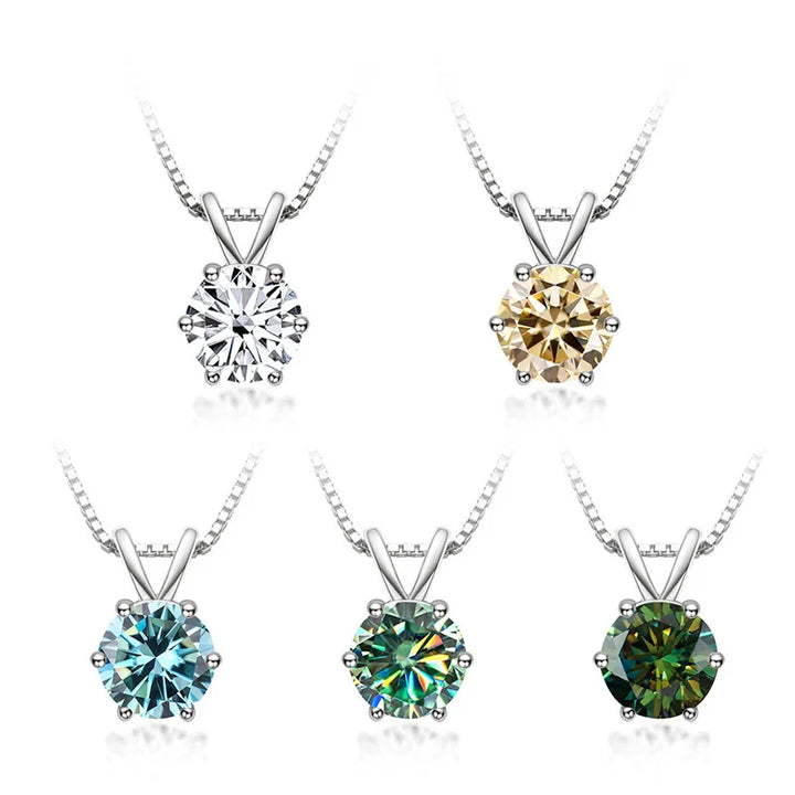 Collier Solitaire Élégant avec Moissanite
