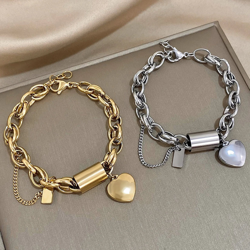 Bracelet Charme Cœur Doré